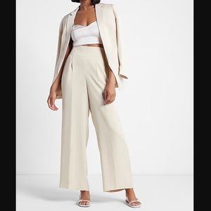 Express Super High Waisted Satin Wide Leg Pant